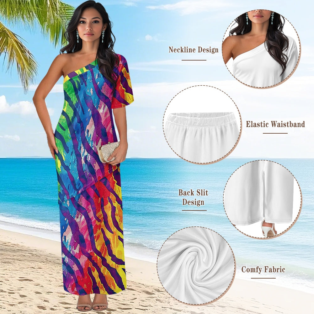 Elegant Off-Shoulder Two-Piece Dress for Women