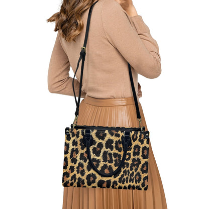 Leopard print Women's PU leather twill handbag