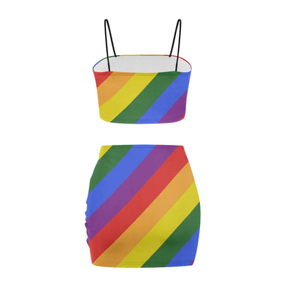 Rainbow Top skirt suit