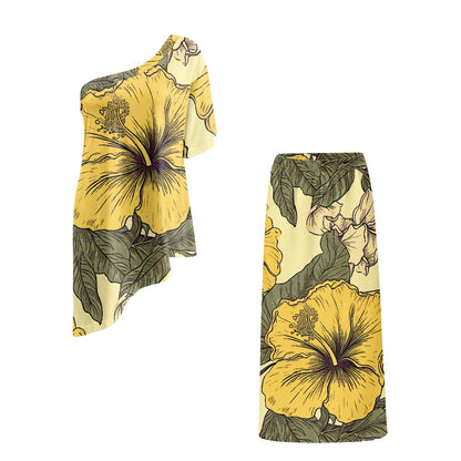 Elegant Off-Shoulder Two-Piece Dress for Women