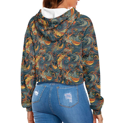 Women's midriff-baring sweatshirt - Chinese