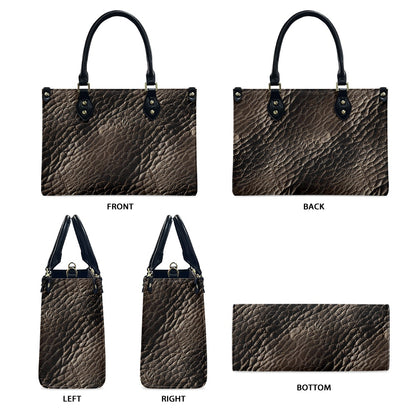 Savanna Luxe: Exotic-Inspired Womens PU Leather Twill Handbag