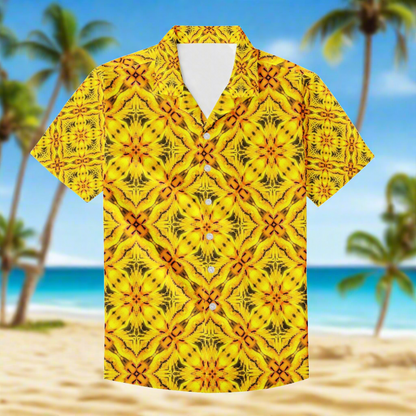 Yellow Toghu Men's Hawaiian Shirt | Men's Aloha Shirt