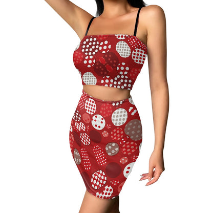 Turn Heads with Luxtrini’s Bold Polka Dot Top Skirt Set