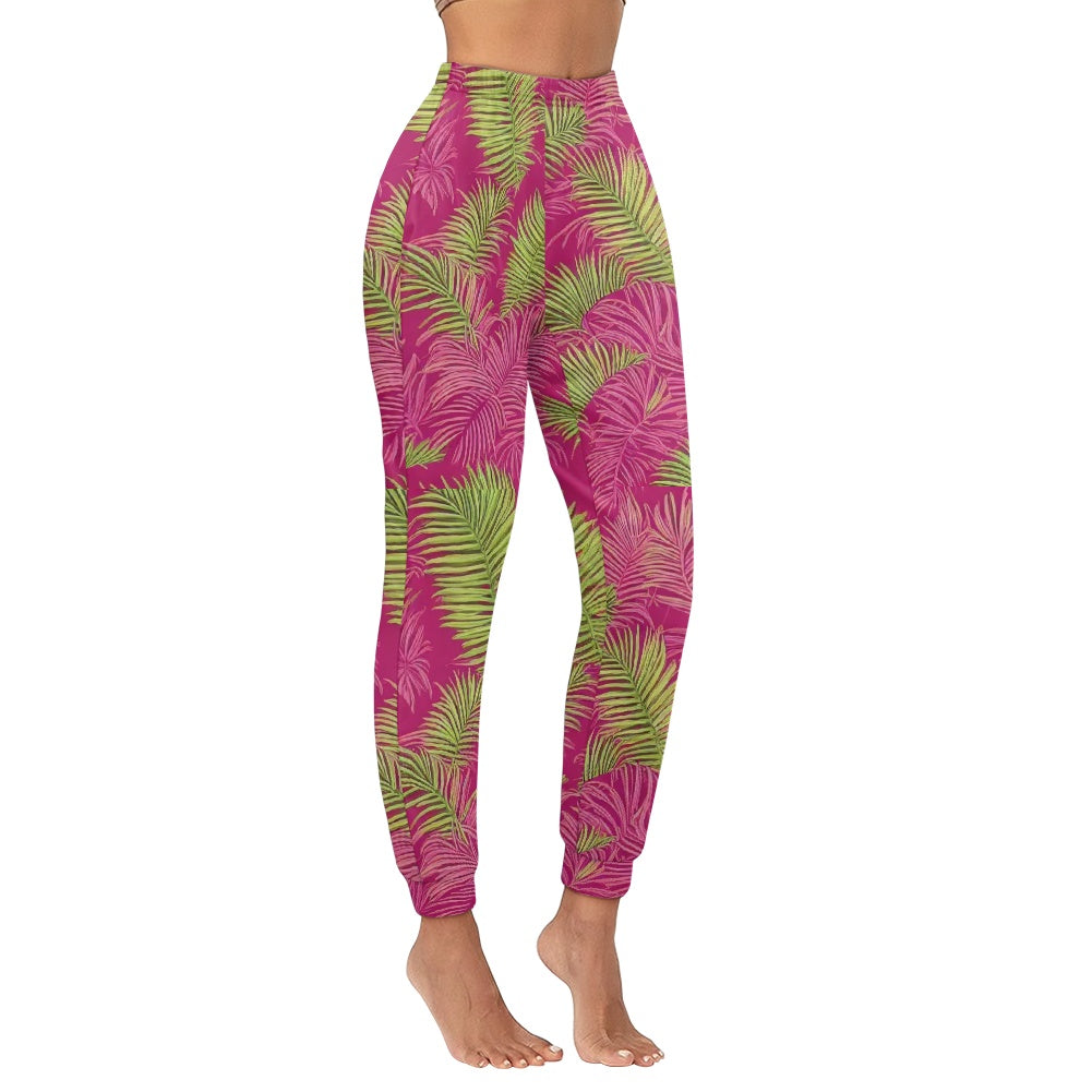 🌴Palm Bliss Women's Pajama Pants – Luxe Lounge with a Bold Twist