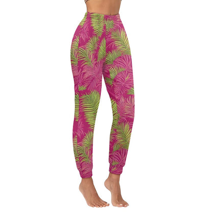 🌴Palm Bliss Women's Pajama Pants – Luxe Lounge with a Bold Twist