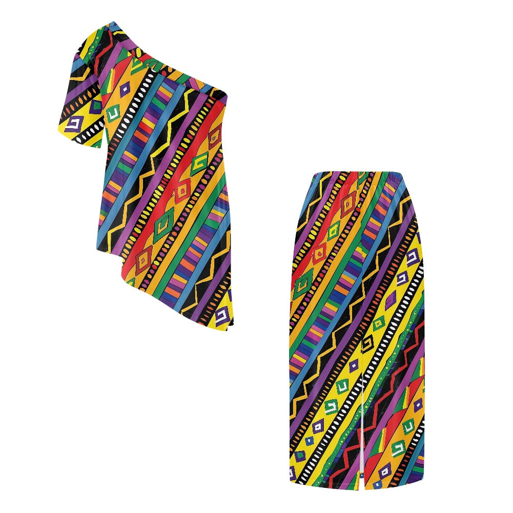 Elegant Off-Shoulder Two-Piece Dress for Women