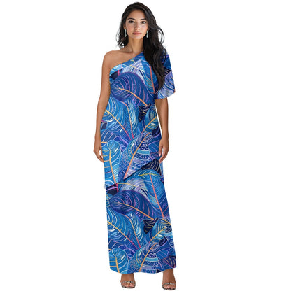 Elegant Off-Shoulder Two-Piece Dress for Women white