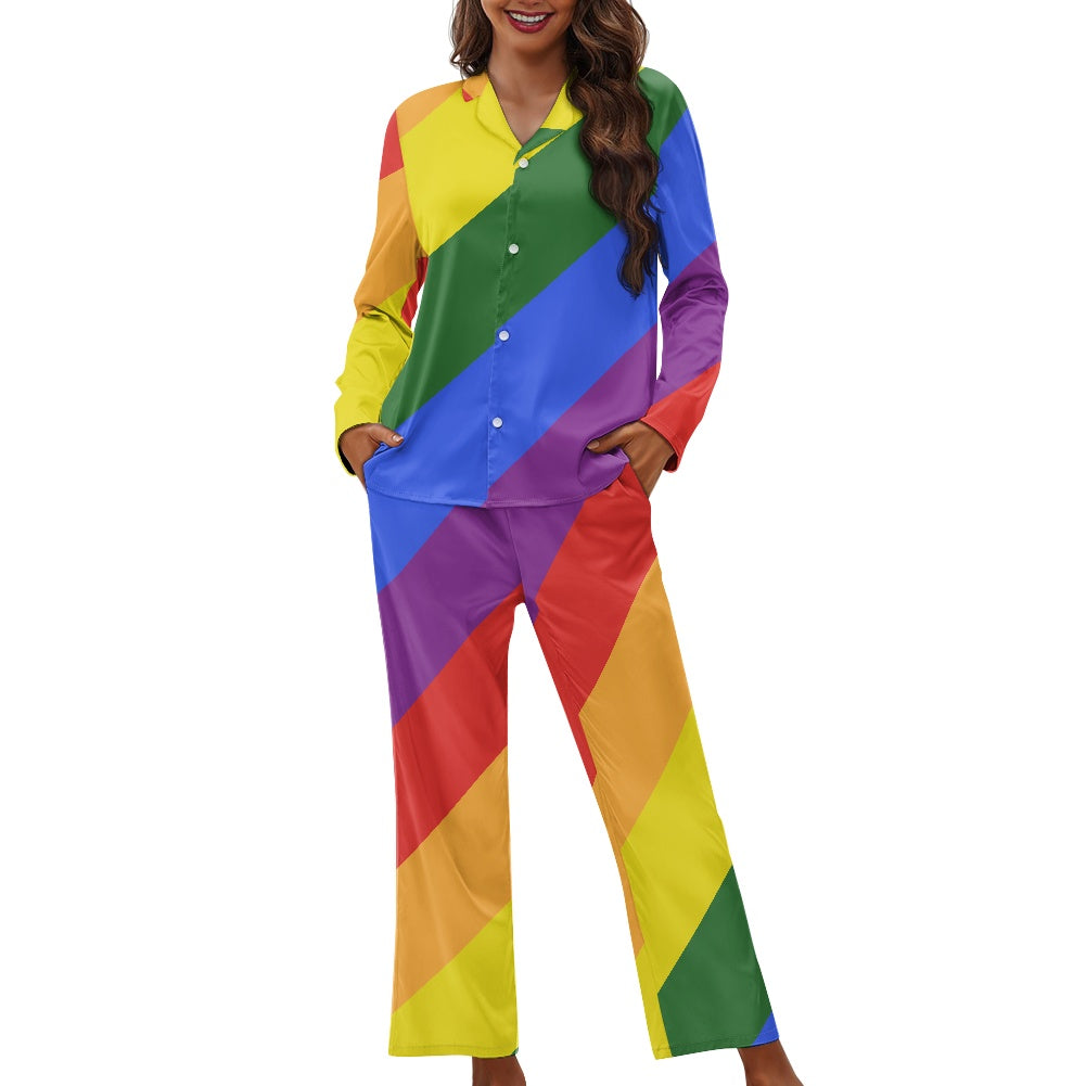 Rainbow Ladies Pajamas (button)