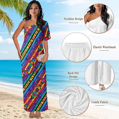 Elegant Off-Shoulder Two-Piece Dress for Women