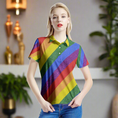 LGBT Pride  Women’s Aloha Polo Shirt