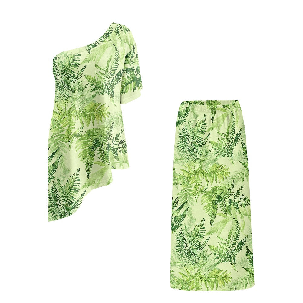 Elegant Off-Shoulder Two-Piece Dress for Women