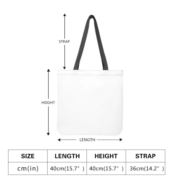 Luxtrini Rainbow Word Cloud Tote | Customizable, Durable Polyester-Cotton Blend | Stylish Cloth Tote Bag