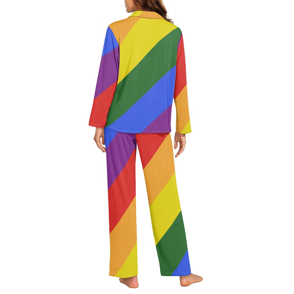 Rainbow Ladies Pajamas (button)