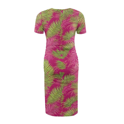 Maternity short sleeve midi dress