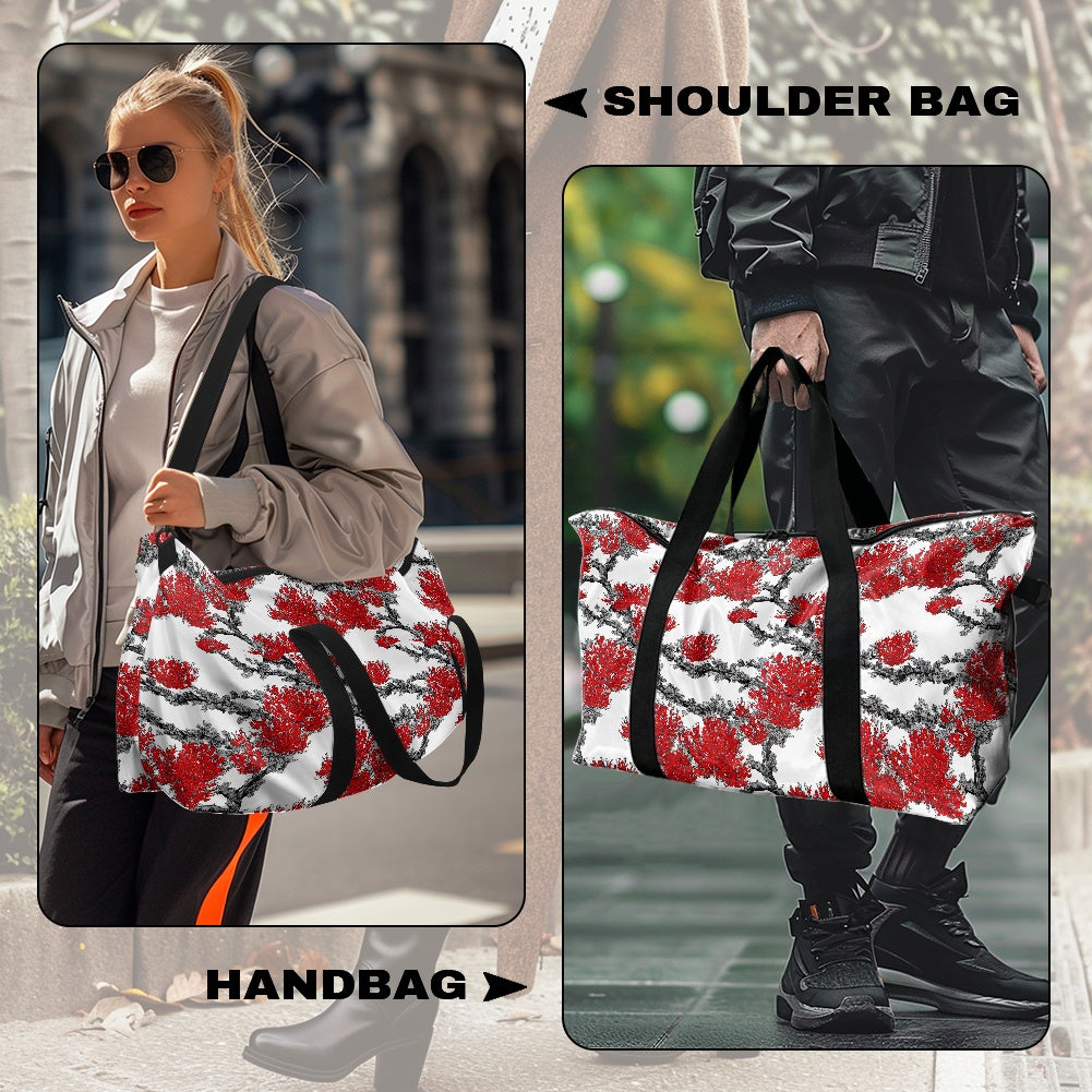 Red Floral Lightweight luggage