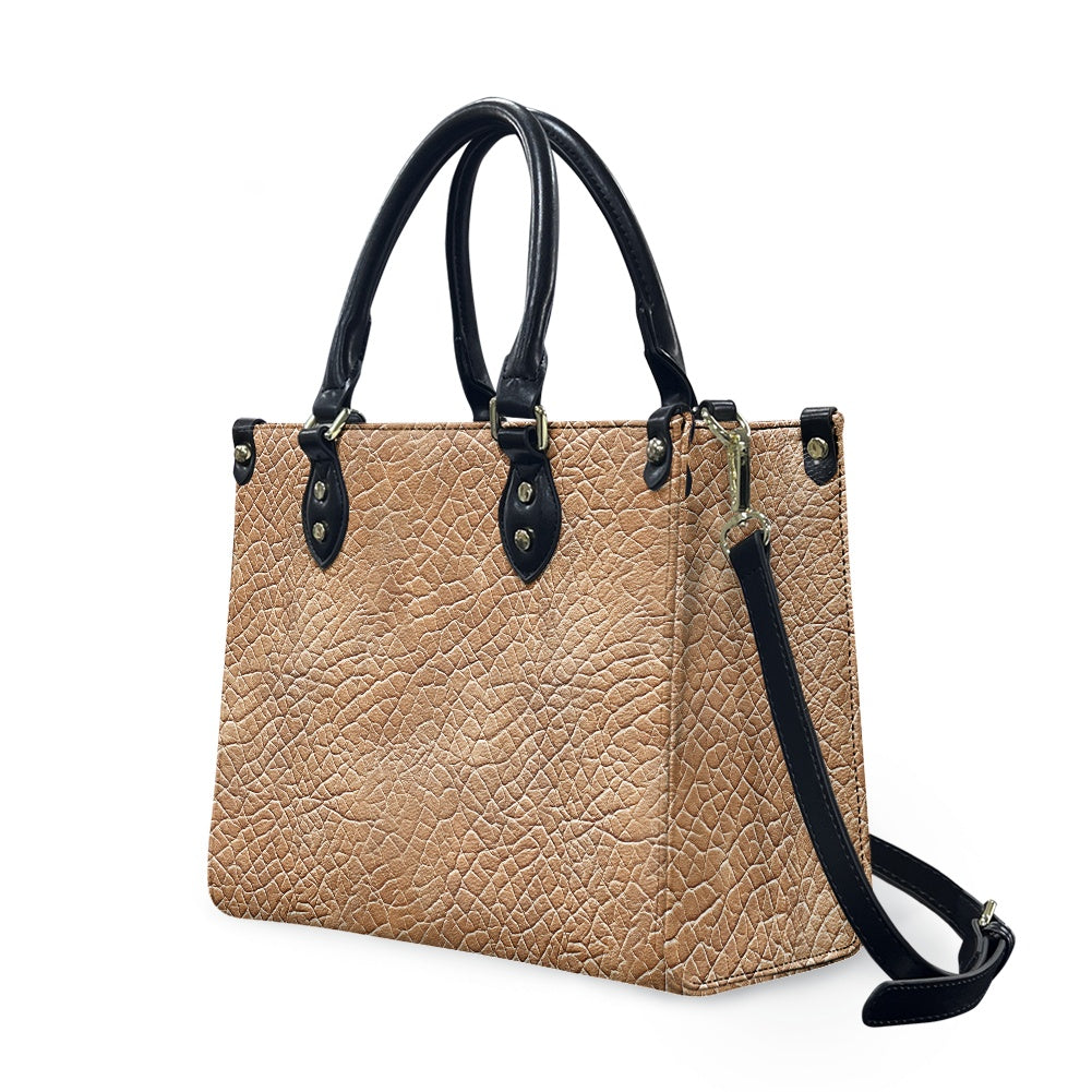 Sahara Grace: Minimalist Tan Women's PU leather twill handbag