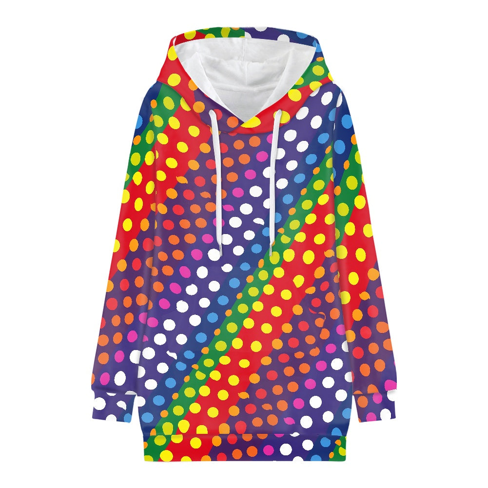 LGBTQ-Friendly Rainbow Polka Dot Women's Dress by Luxtrini