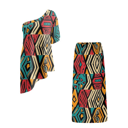 Elegant Off-Shoulder Two-Piece Dress for Women