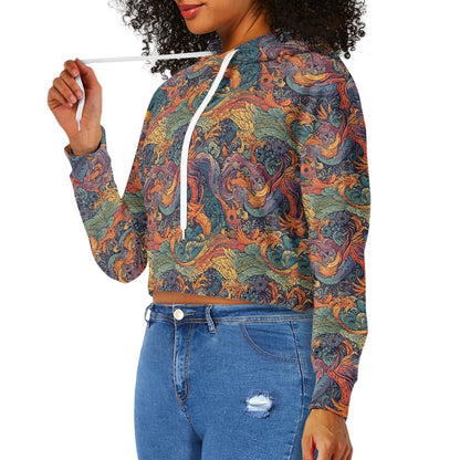 Women's midriff-baring sweatshirt - Chinese