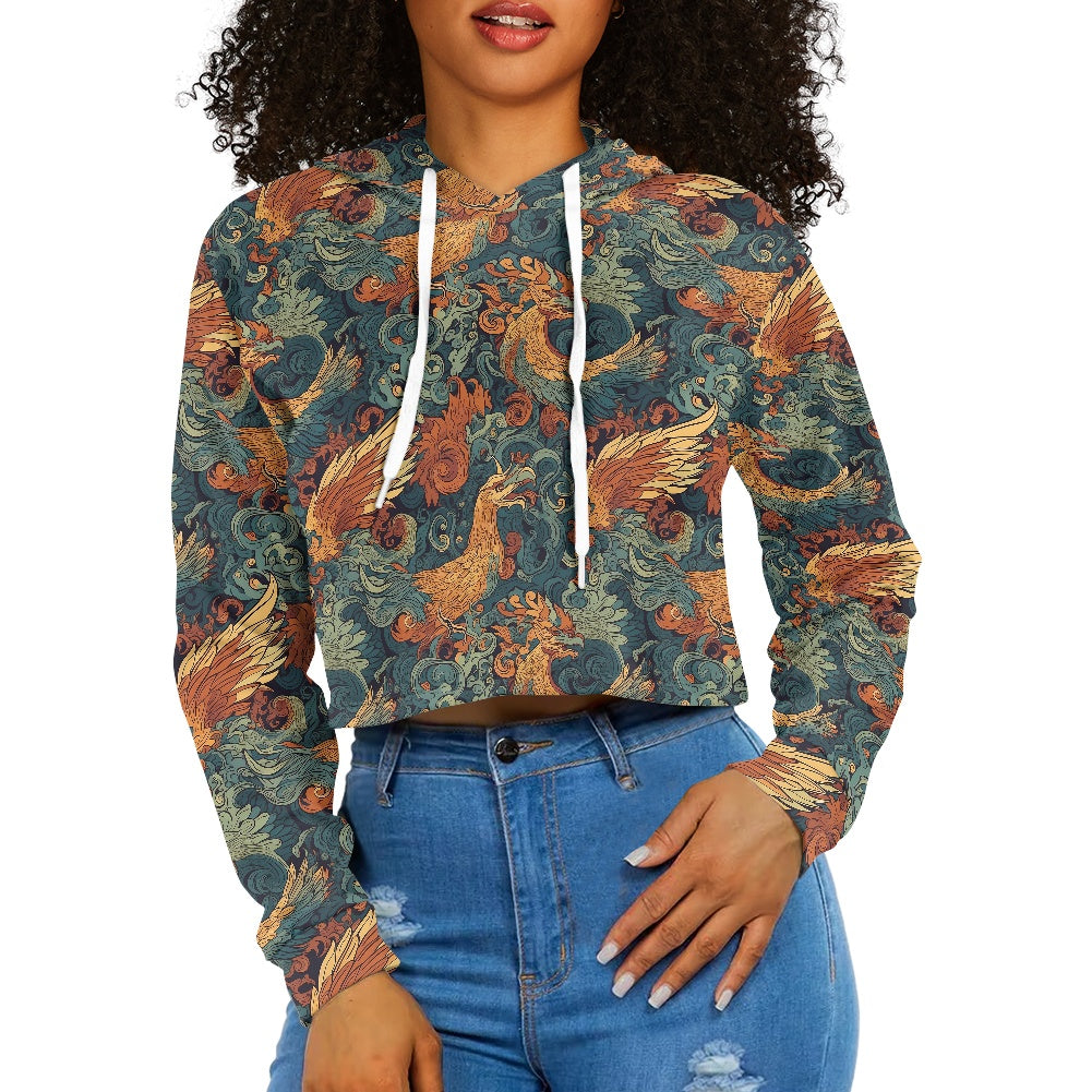 Women's midriff-baring sweatshirt - Chinese