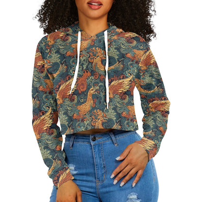 Women's midriff-baring sweatshirt - Chinese