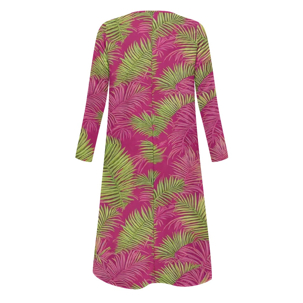 Ladies V-neck button dress