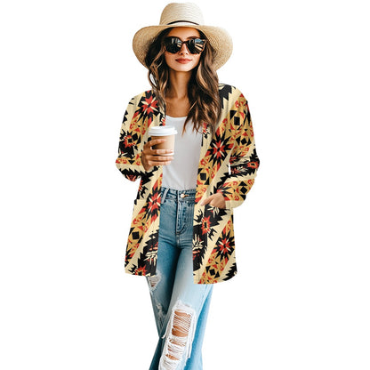 Long-sleeved cardigan jacket white