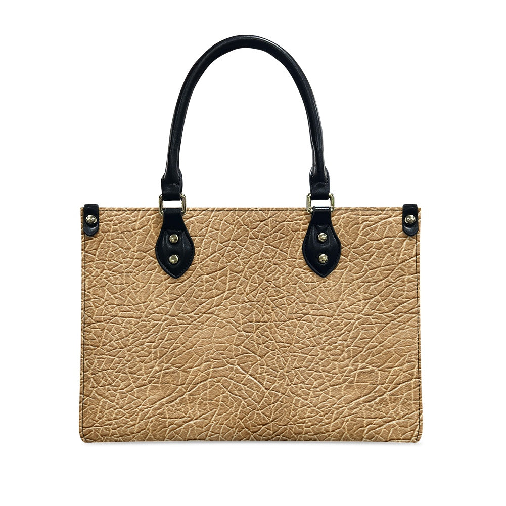 Desert Dune: Elegant Beige PU Leather Twill Handbag Women's