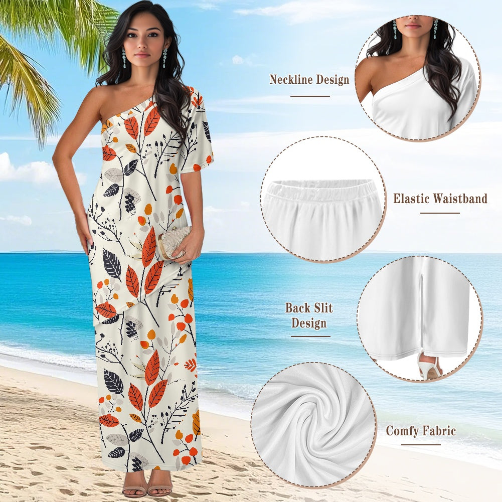 Elegant Off-Shoulder Two-Piece Dress for Women