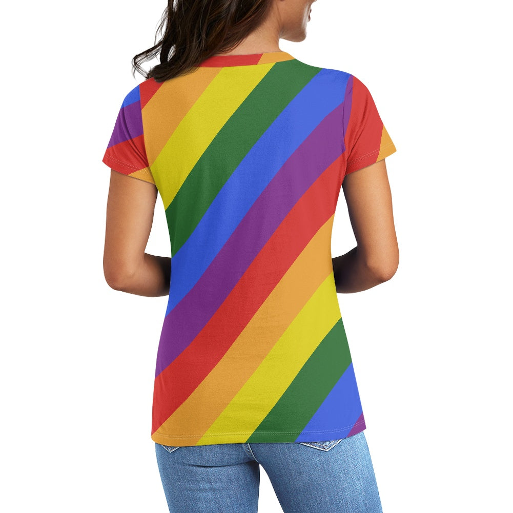 Unleash Your Inner Glamor with Luxtrini's Rainbow Pride T-Shirt