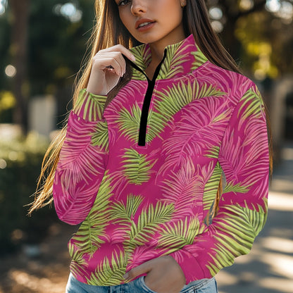 Women's long sleeve zipper sweatshirt