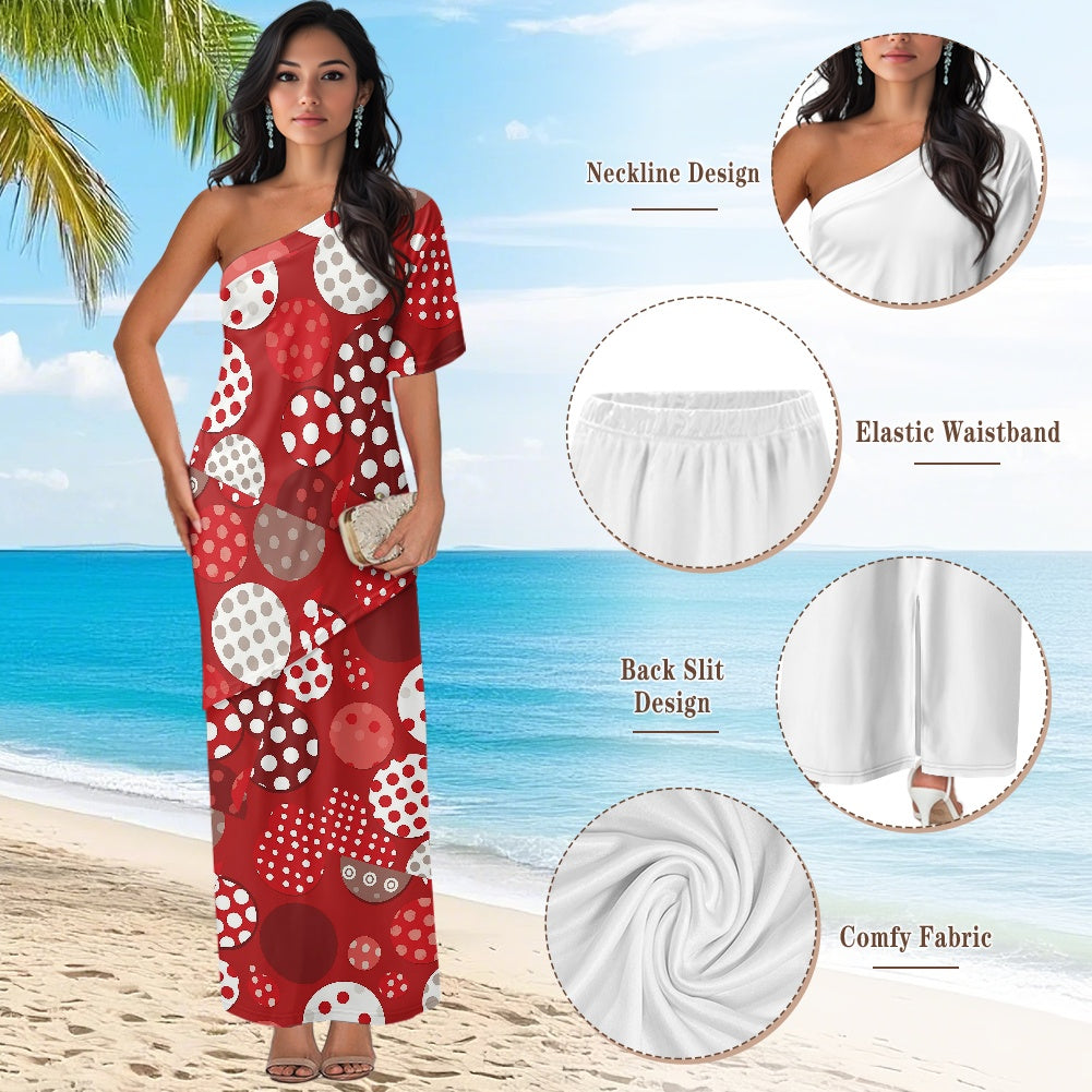 Elegant Off-Shoulder Two-Piece Dress for Women