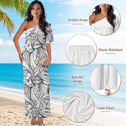 Elegant Off-Shoulder Two-Piece Dress for Women