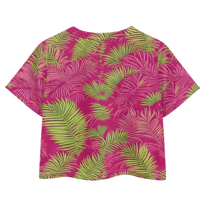 Loose cropped navel-baring T-shirt