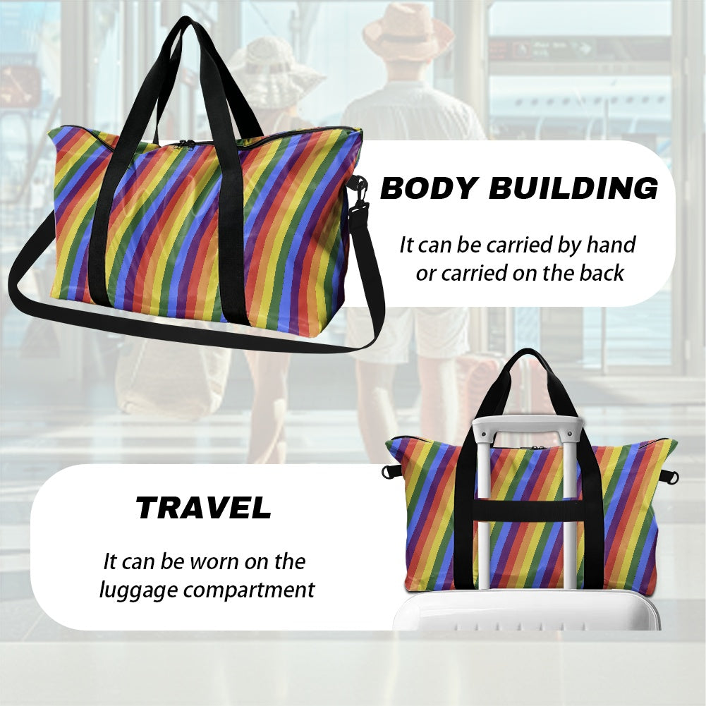 Rainbow Stripes Lightweight luggage