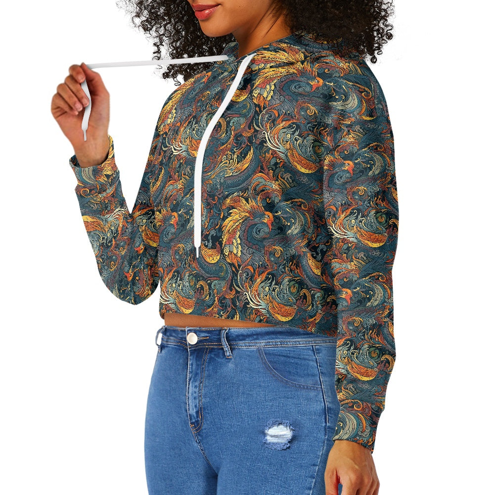 Women's midriff-baring sweatshirt - Chinese