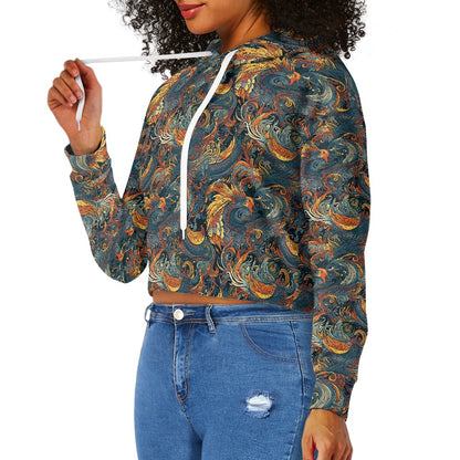 Women's midriff-baring sweatshirt - Chinese
