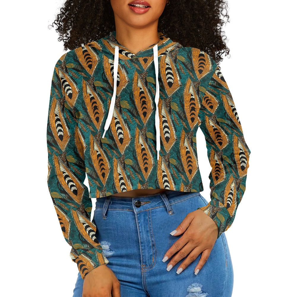 Women's midriff-baring sweatshirt - Ethnic