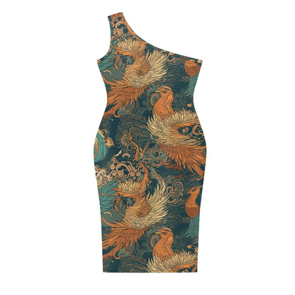 Discover Elegance: Luxtrini's One-Shoulder Slim Dress - Chinese white