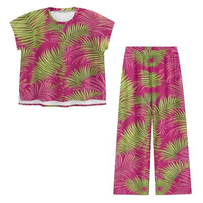 🌿 Tropical Drift Wide-Leg Lounge Set – Made for Comfort. Designed Just for You