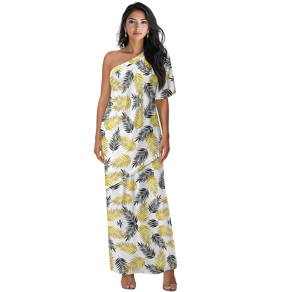 Elegant Off-Shoulder Two-Piece Dress for Women white