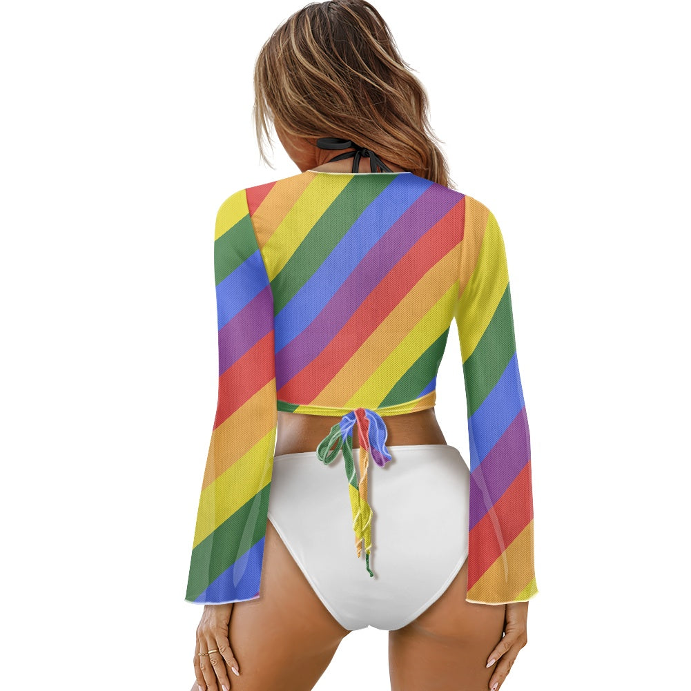 Wear a cardigan over a swimsuit