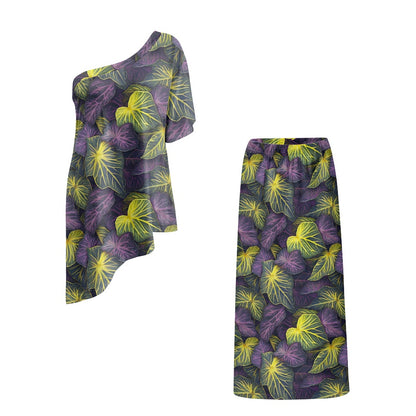 Elegant Off-Shoulder Two-Piece Dress for Women