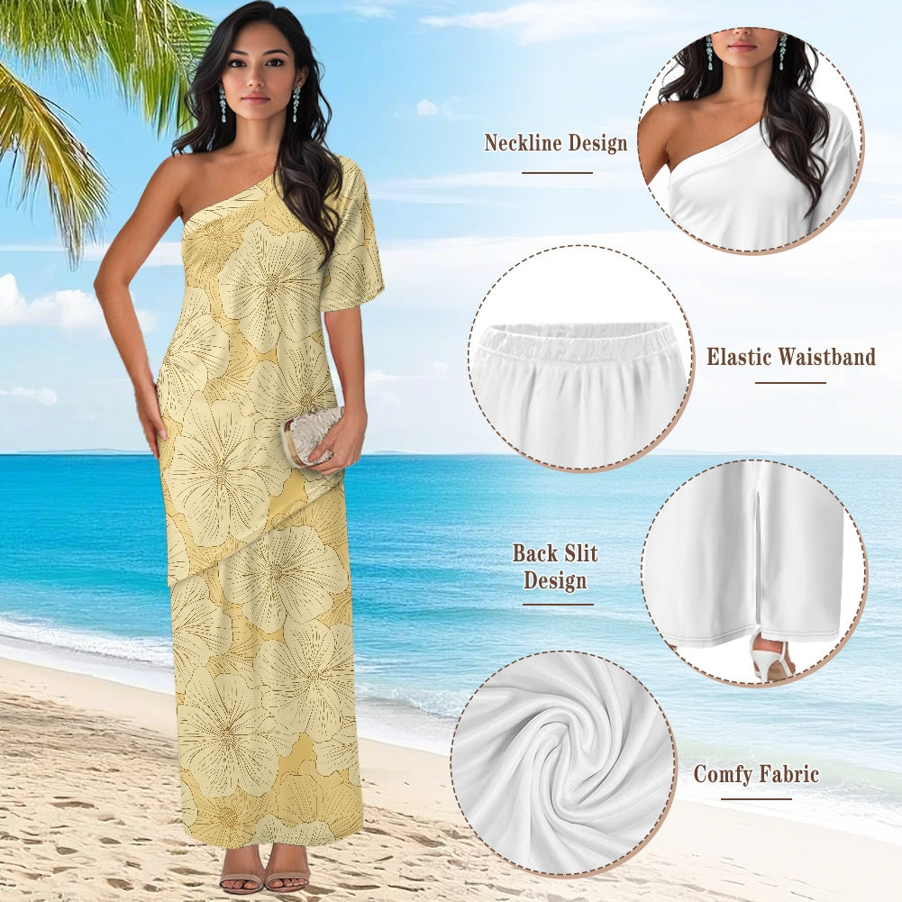 Elegant Off-Shoulder Two-Piece Dress for Women