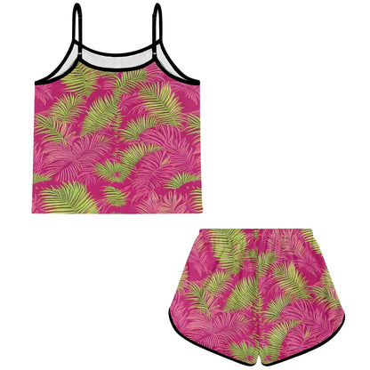 Women's suspender shorts set