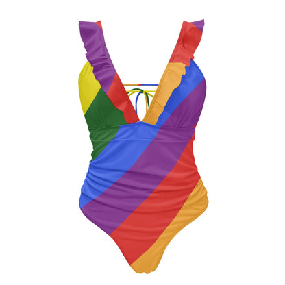 Women's Double Ruffle One-Piece Swimsuit