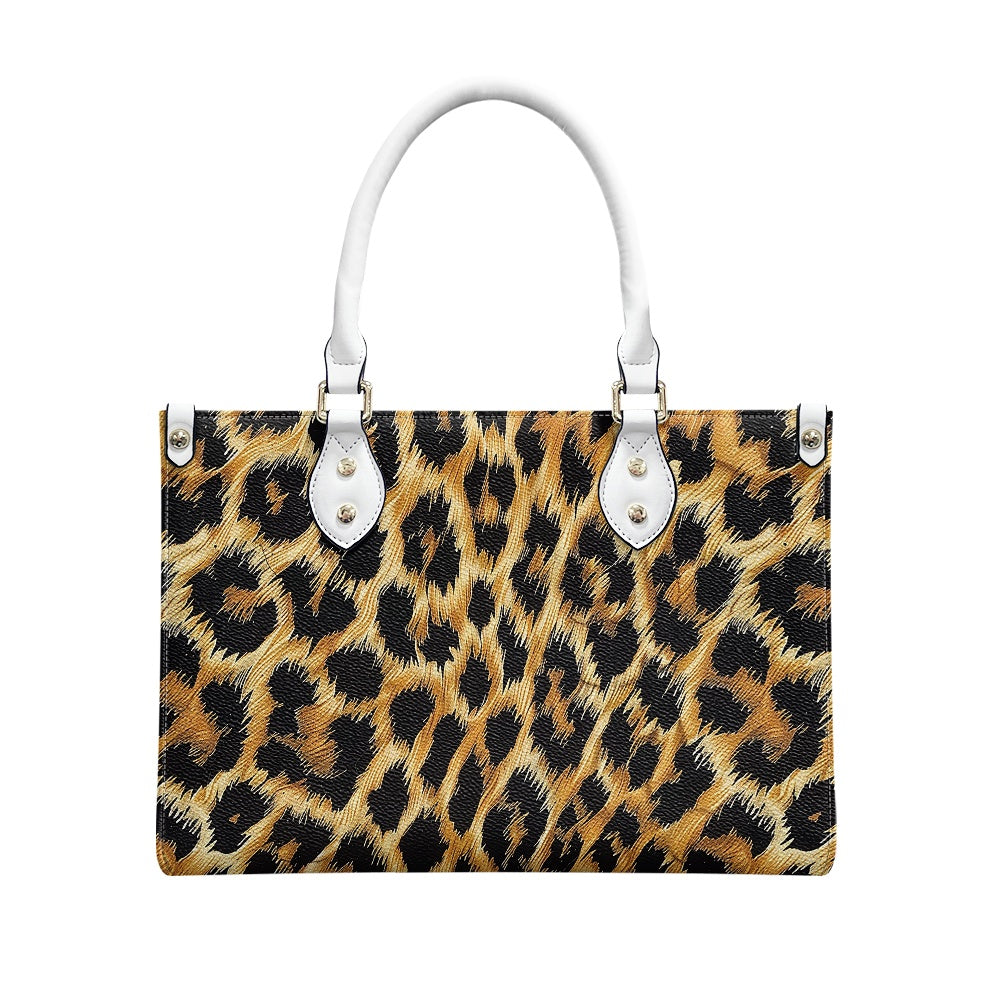 Savannah Style: Fierce Leopard-Print for Women's PU Leather Twill Handbag