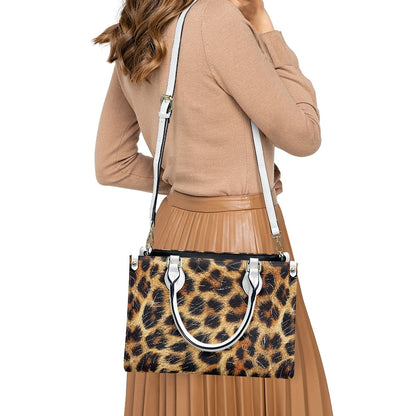 Leopard Pattern for Women's PU leather twill handbag