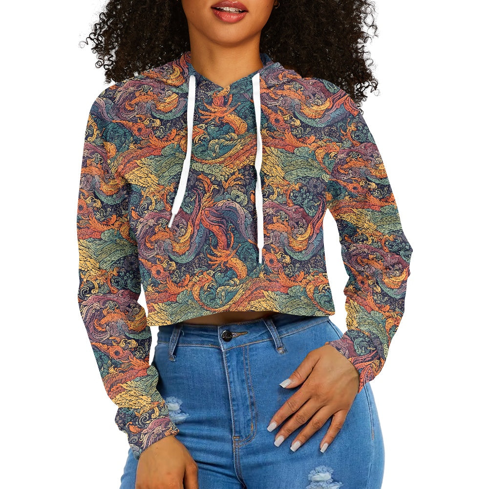 Women's midriff-baring sweatshirt - Chinese